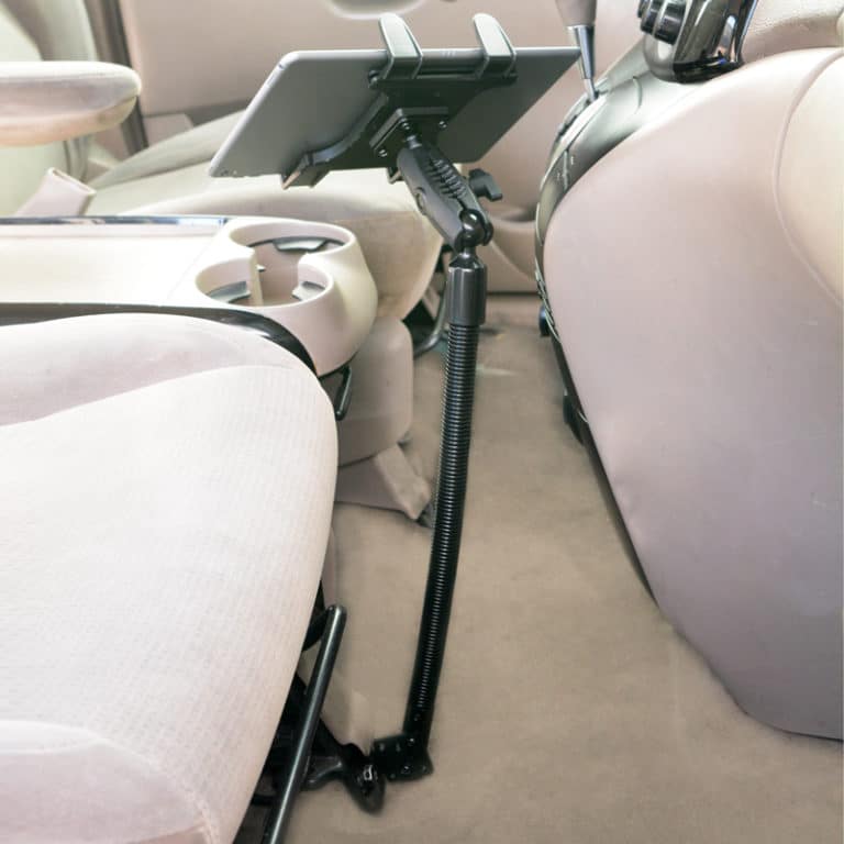 Robust HeavyDuty Car or Truck Seat Rail or Floor Tablet Mount